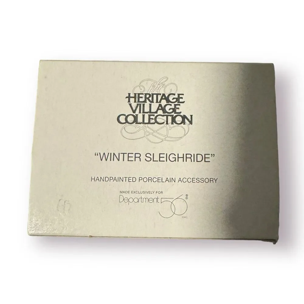 Department 56 Winter‎ Sleighride Heritage Village Porcelain Christmas #5825-4